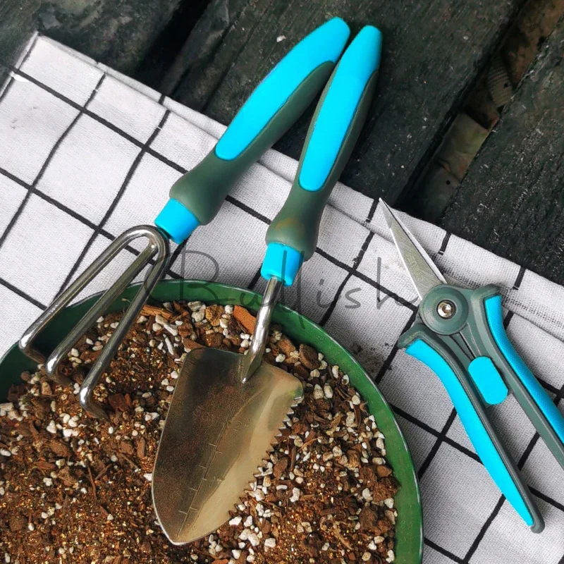 Stainless steel household three-piece set of tools floral scissors garden dill potted planting flowers