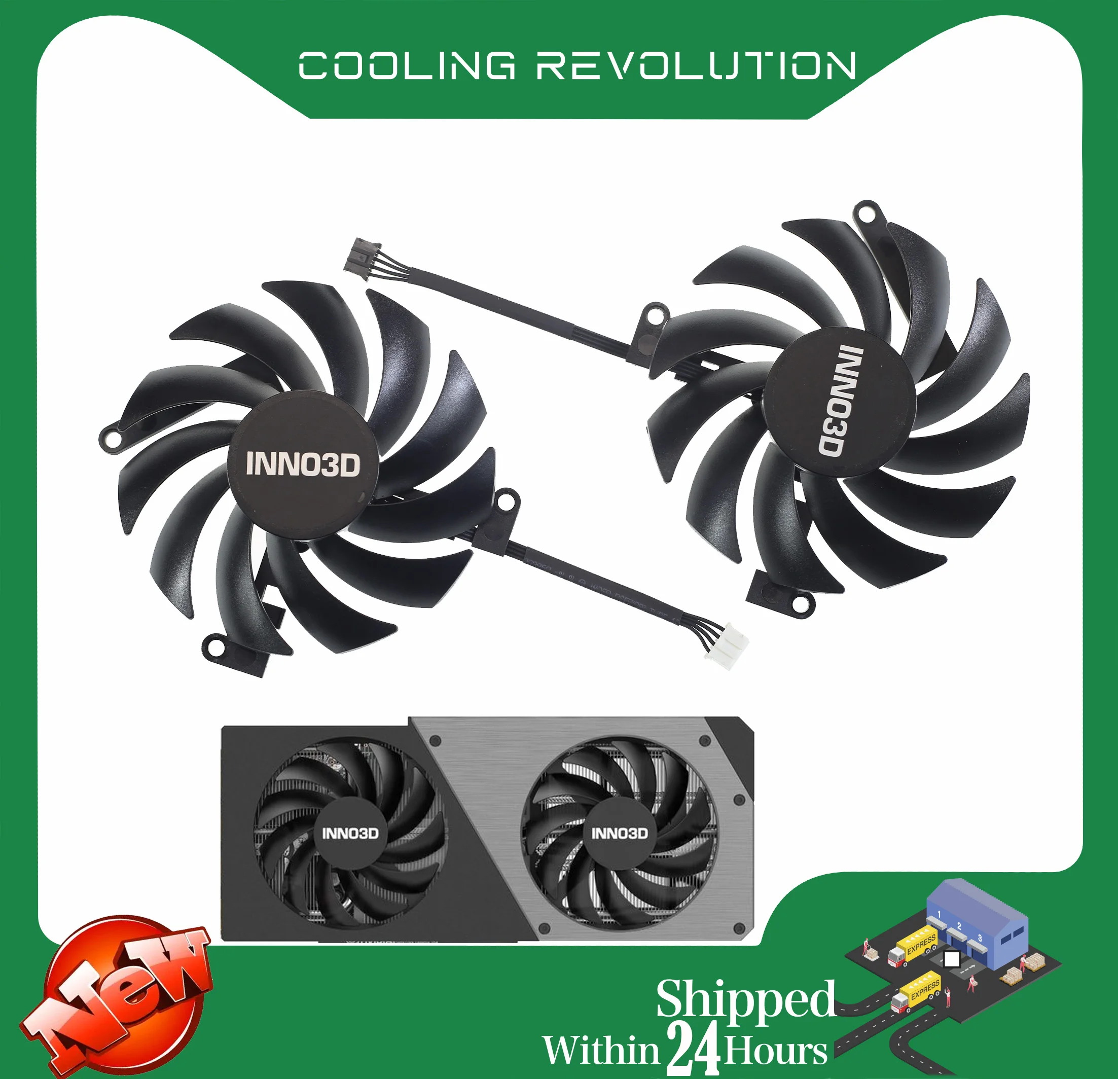 85Mm Csh9015S Dc12V 0.35A 4 Pin Per Inno3D Geforce Rtx 4060 4060 Ti 4070 Twin X2 Oc Fan