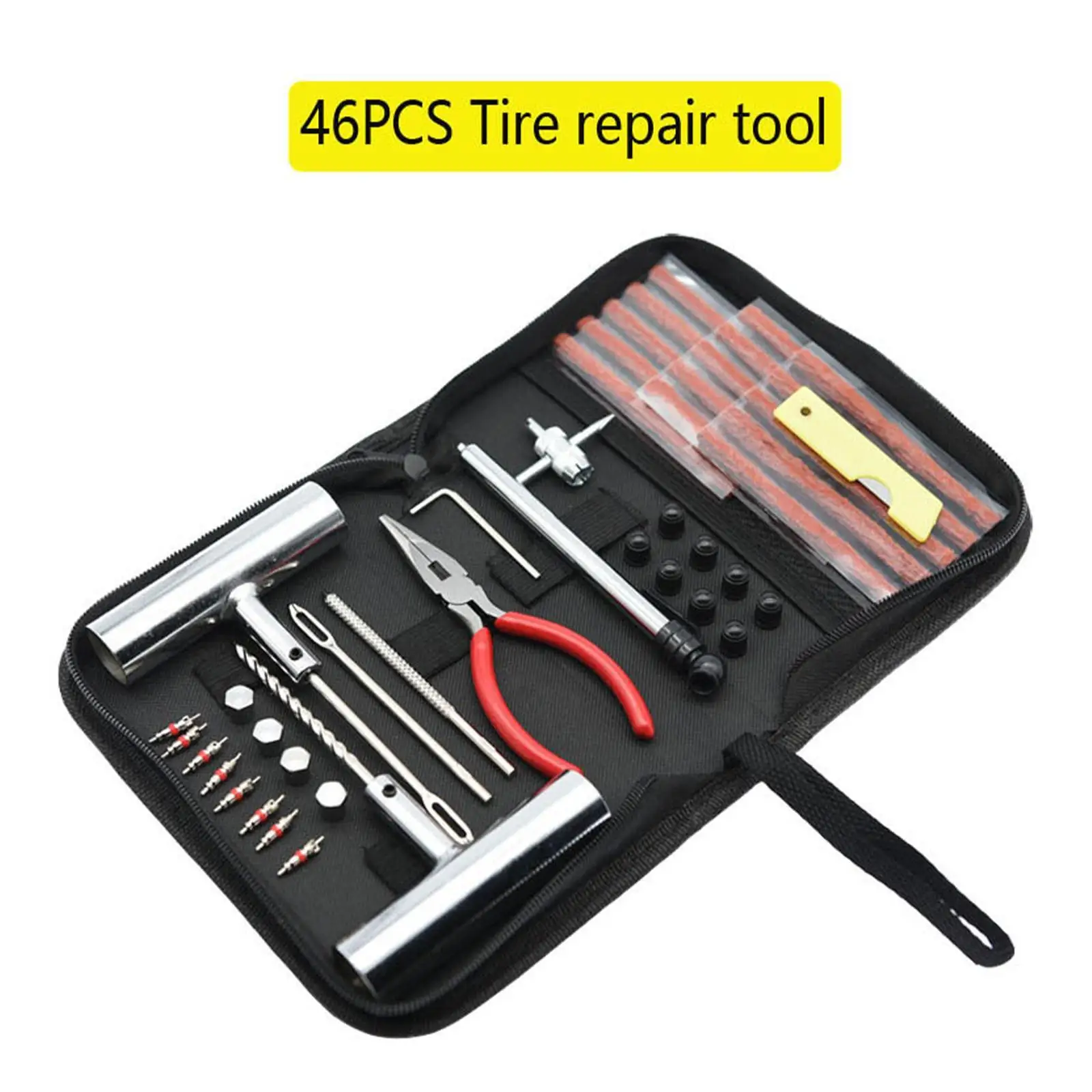 46pcs Emergency Tire Repair Kit Car Tire Repair Tool Tire Repair Kit Auto Bike Tire Repair