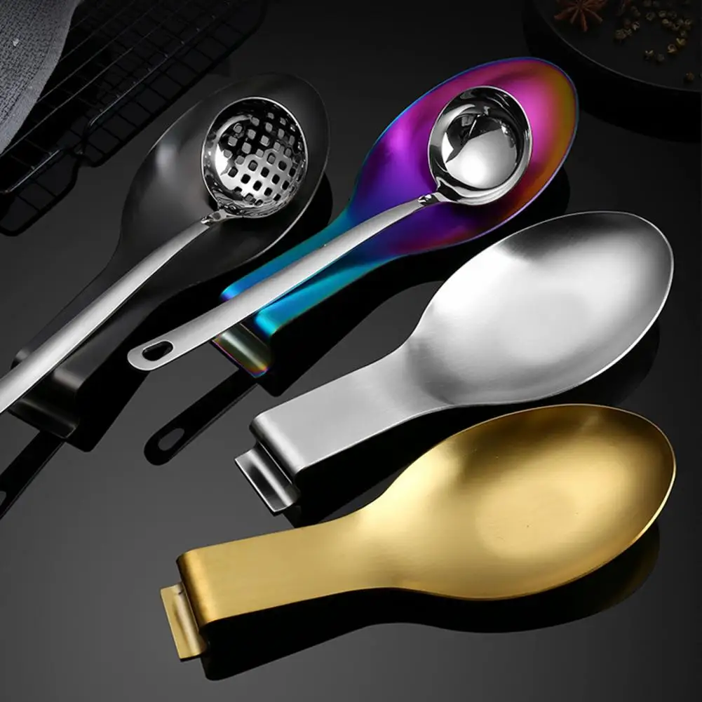 

Spoon Rest Non-slip Stable Polishing Surface Keep Counters Clean Anti-Rust Spoon Rest And Buffet Clip Holder Kitchen Supplies