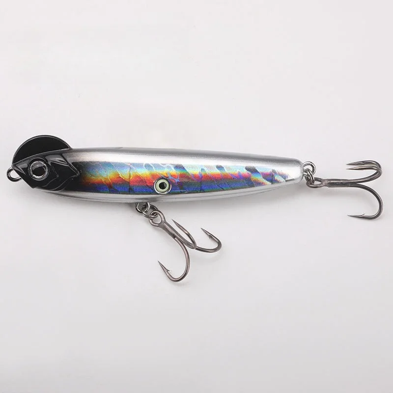 1 Stück sinkender Vollwasserkolben-Köder im Pencil-Stil mit Dreifachhaken und Hahnenkamm-Design für lange Würfe – Detail 9