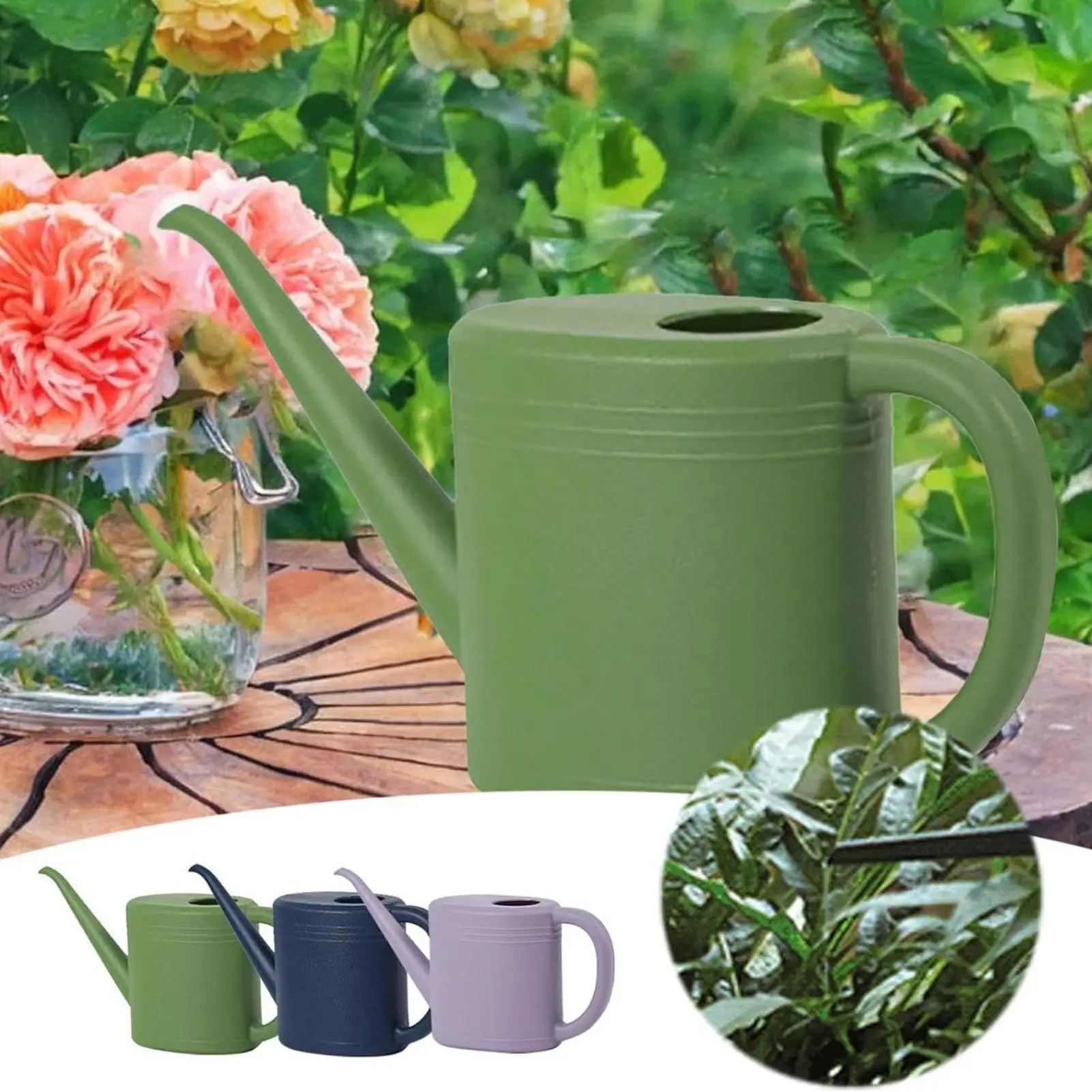 Indoor Watering Can 1L Long Spout Portable Small Pot Large Watering Can for Indoor Outdoor House Patio Porch Lawn Garden