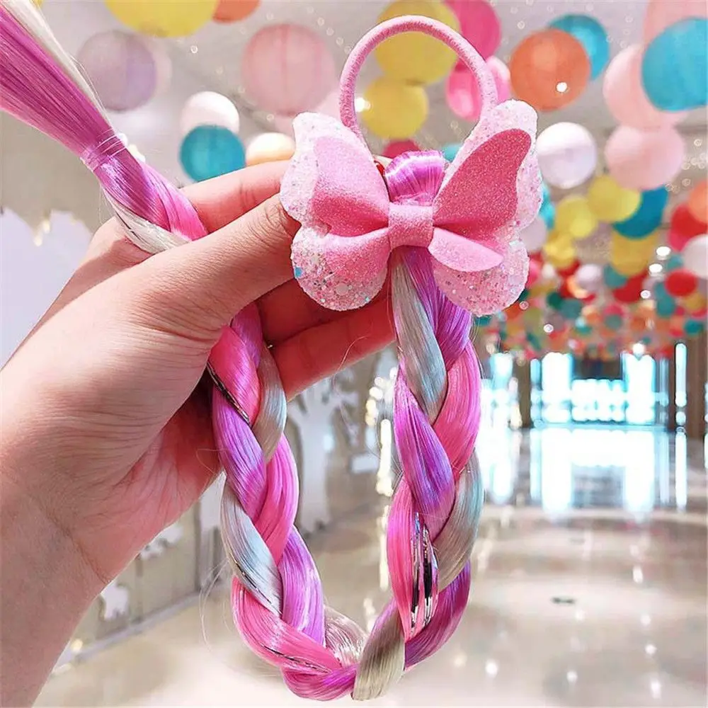 Girls Rainbow Hair Bow Extensions