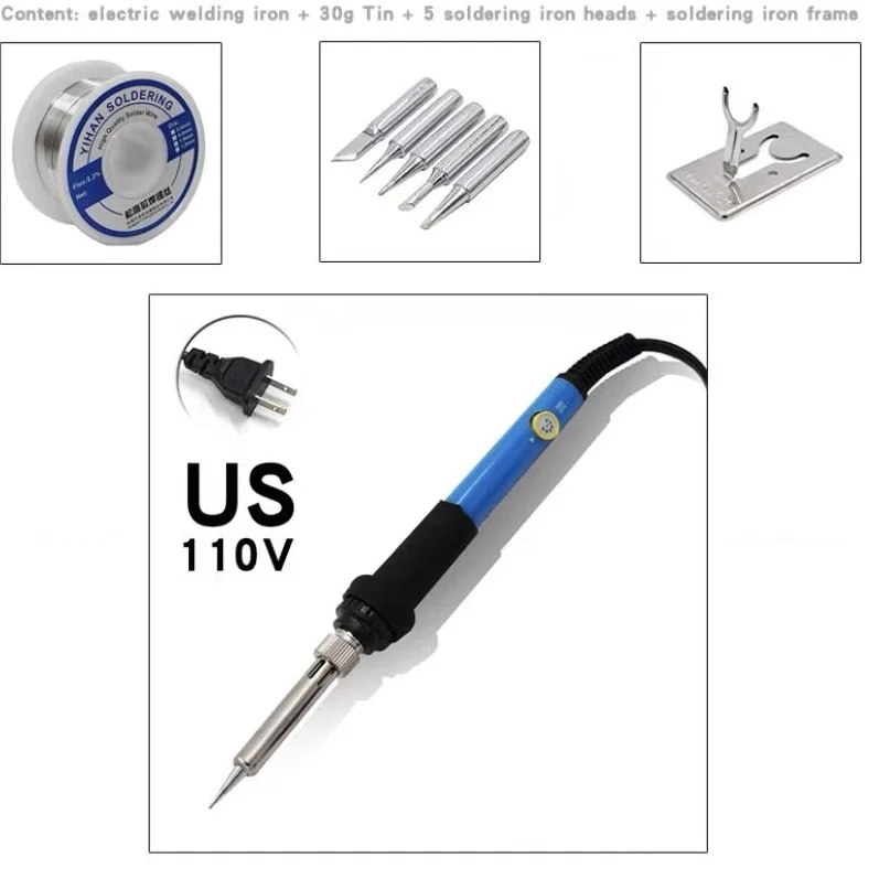 electric soldering iron kit Electric soldering iron 220V 110V 60W adjustable temperature soldering pen soldering gun repair soldering tool soldering iron best soldering station