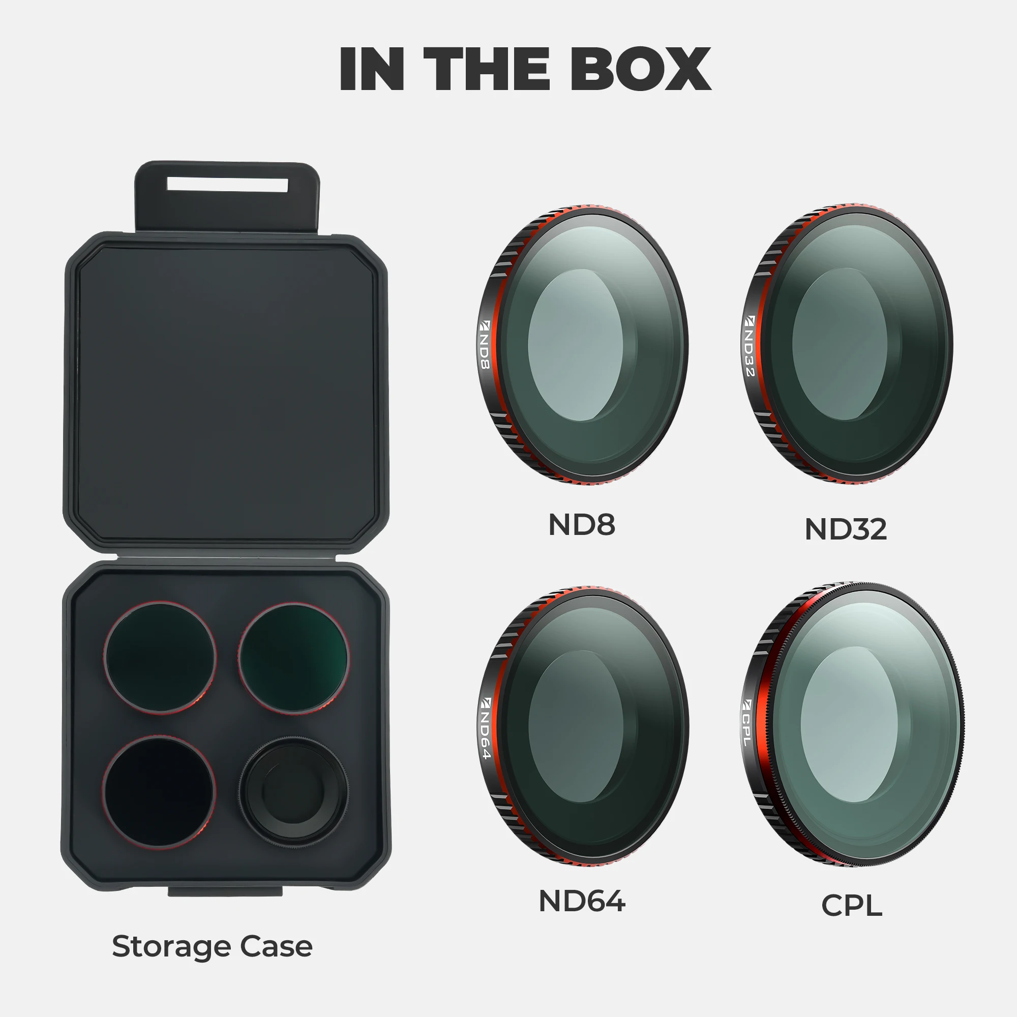 Standard Day ND Filter Kit 4 Pack ND8,ND32,ND64 and CPL Camera Filters for Insta