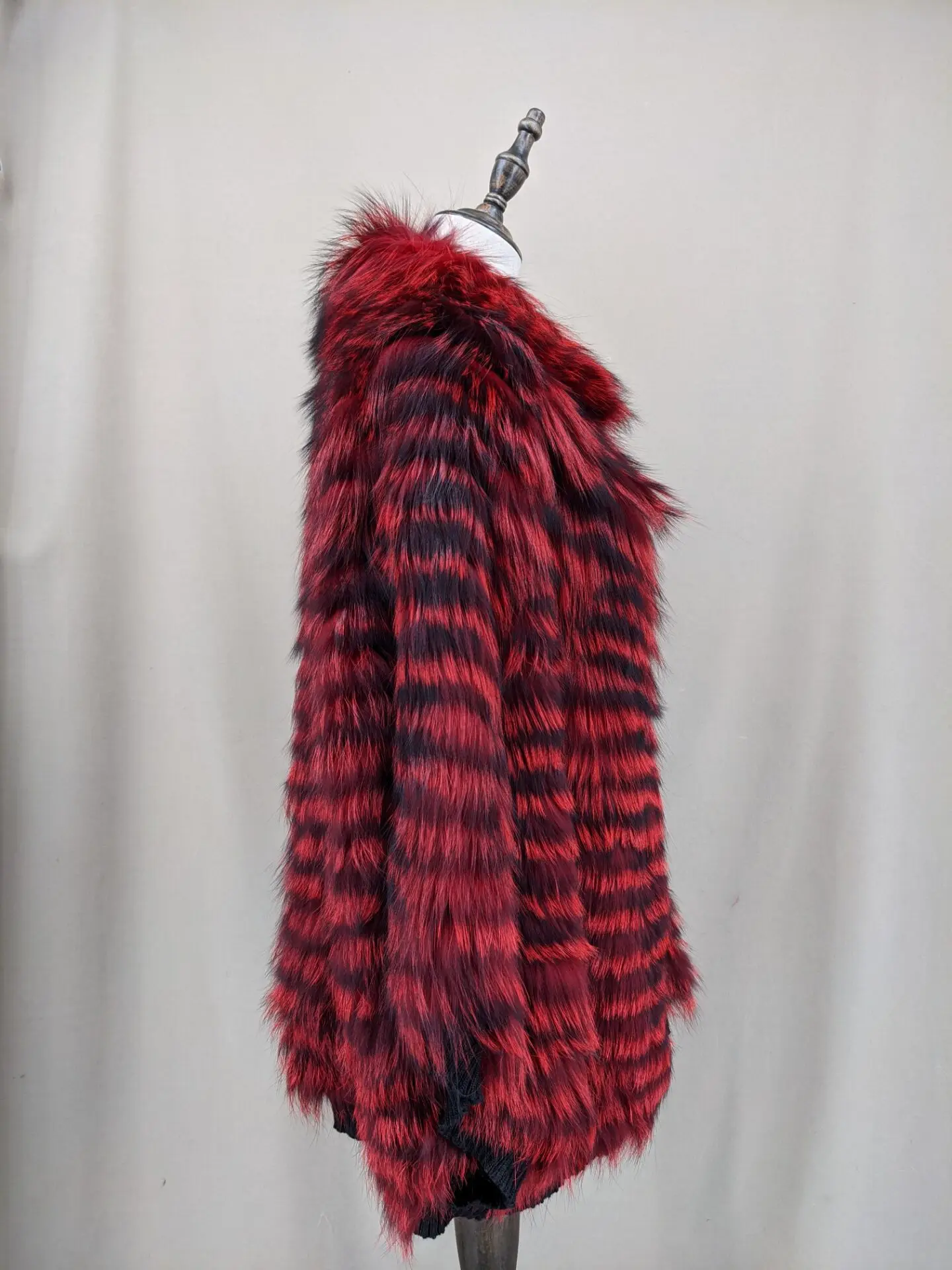 Women's Real Silver Fox Fur Cape Shawl Coat Furry Luxurious Fluffy with Fur Collar Wool Lining Cuffs Stole Crop Jacket 210727
