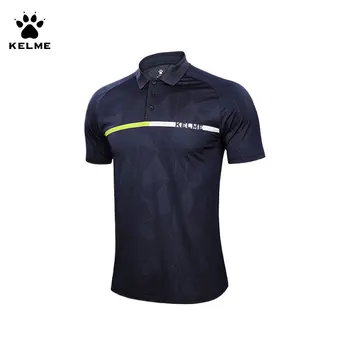Kelme Polo comoda e traspirante per t-Shirt sportiva da corsa estiva stampata a maniche corte da uomo