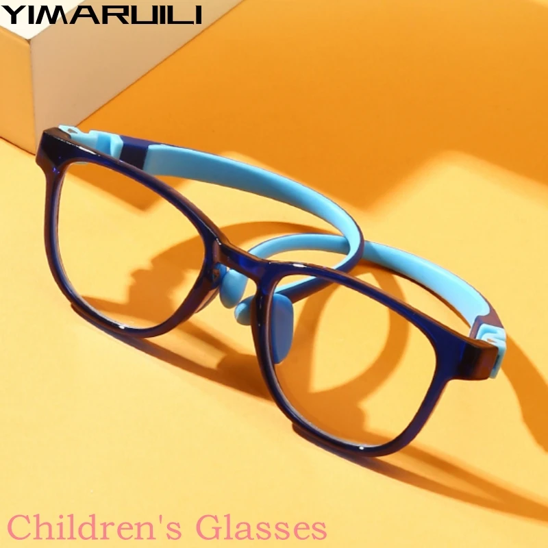 YIMARUILI Children's Glasses Optical Spectacle Frames Ultra Light Safety Silicone Kids Eyewear Prescription Eyeglasses Frame for Boy and Girl YKF8509 Kids Glasses