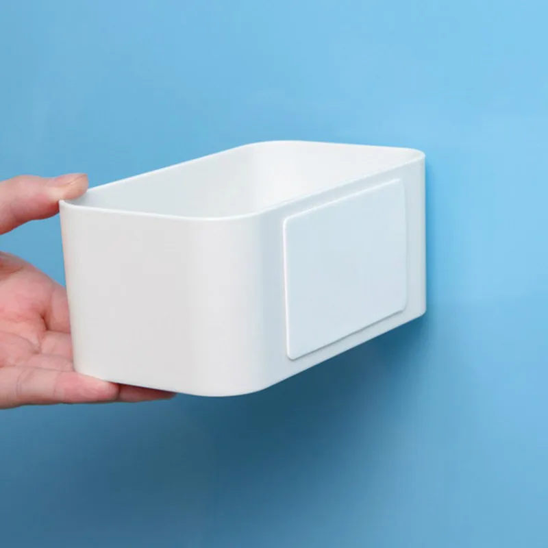 Zeď montuje kosmetický úložný skříňka koupelna úložný držák polici lepidlo úložný pouzdro daleký ovládání držák telefon držák organizátor