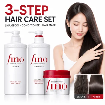 Shampoo, Balsamo, Maschera e Olio per Capelli Giapponese Fino: Trattamento Volumizzante, Lisciante e Idratante per Capelli Crespi e Danneggiati