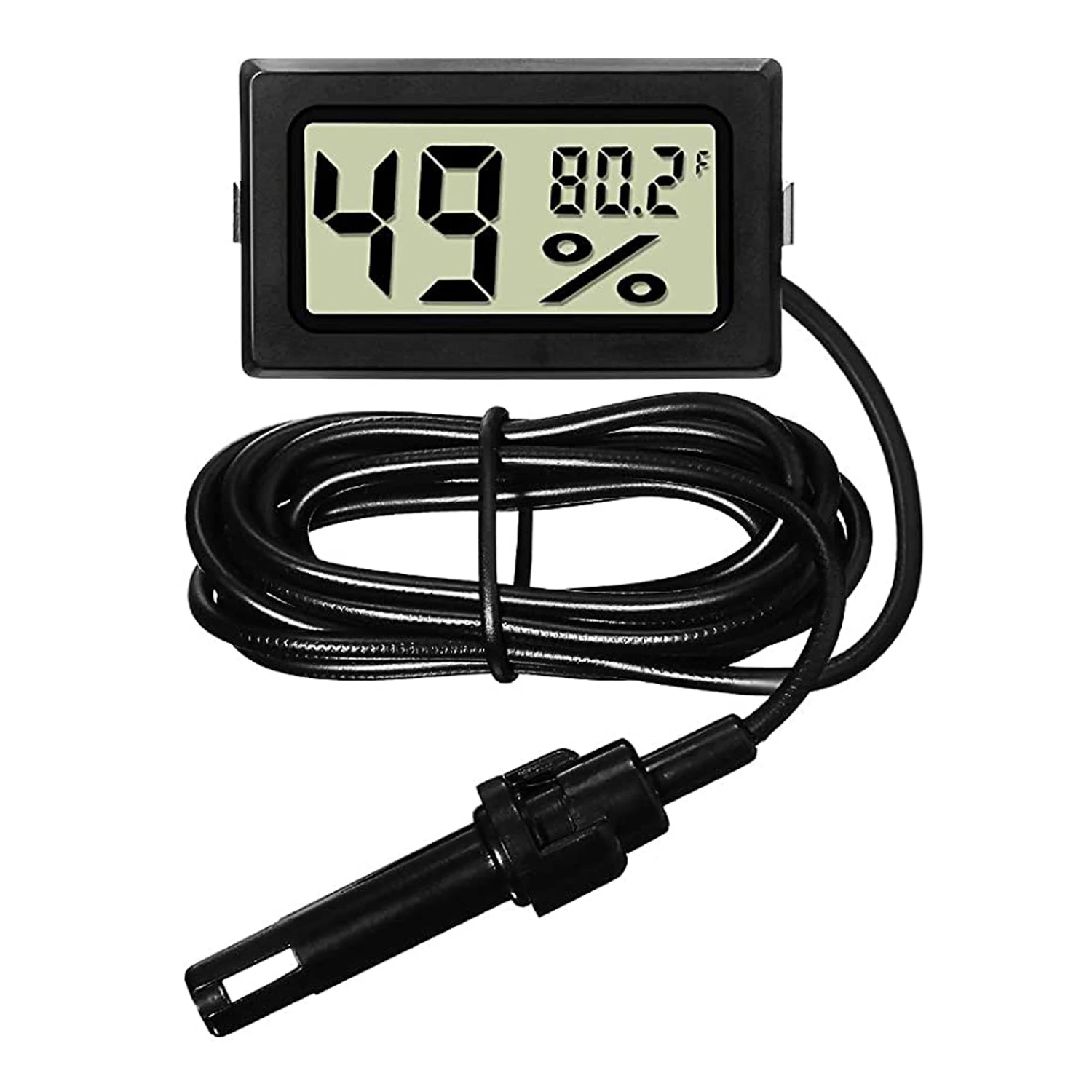 steering wheel position sensor Mini Digital Thermometer Hygrometer with Probe LCD Gauge Display Tool for Car Refrigerator Aquarium Indoor Monitoring Torque Sensor Vehicle Sensors