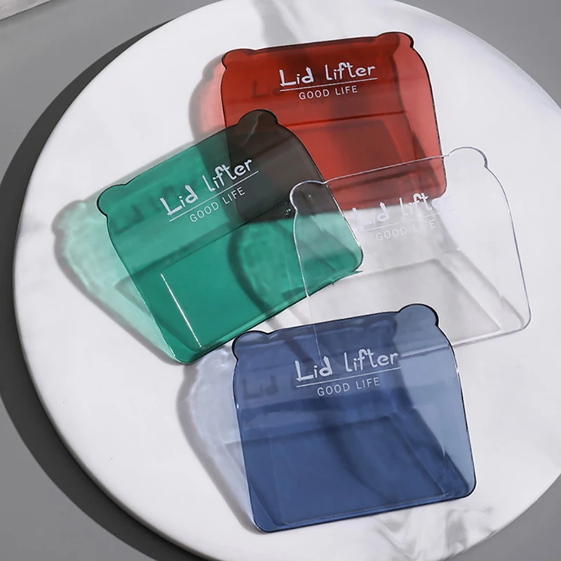 Portable Nordic Transparent Toilet Seat Lifter Device Avoid Touching Lid Handle WC Accessories toilet seat accessories