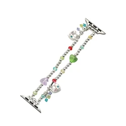 Elasticity Heart Band Metal Bracelet Strap - 42 44 45 49(S10)46mm (Heart)
