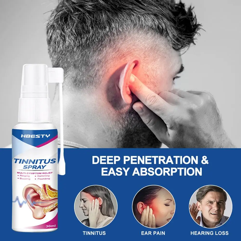 

30ml Ear Cleaner Tinnitus Spray Treatment of Ear Canal and Discomfort Relieve Hard Ears Blockage Hearing Ear Care C3R1