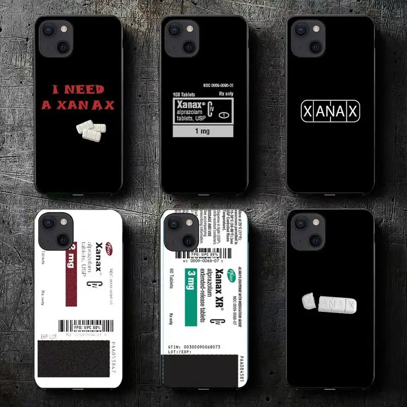 Xanax Pills Phone Case For Iphone 11 12 Mini 13 14 Pro Xs Max X 8 7 6s
