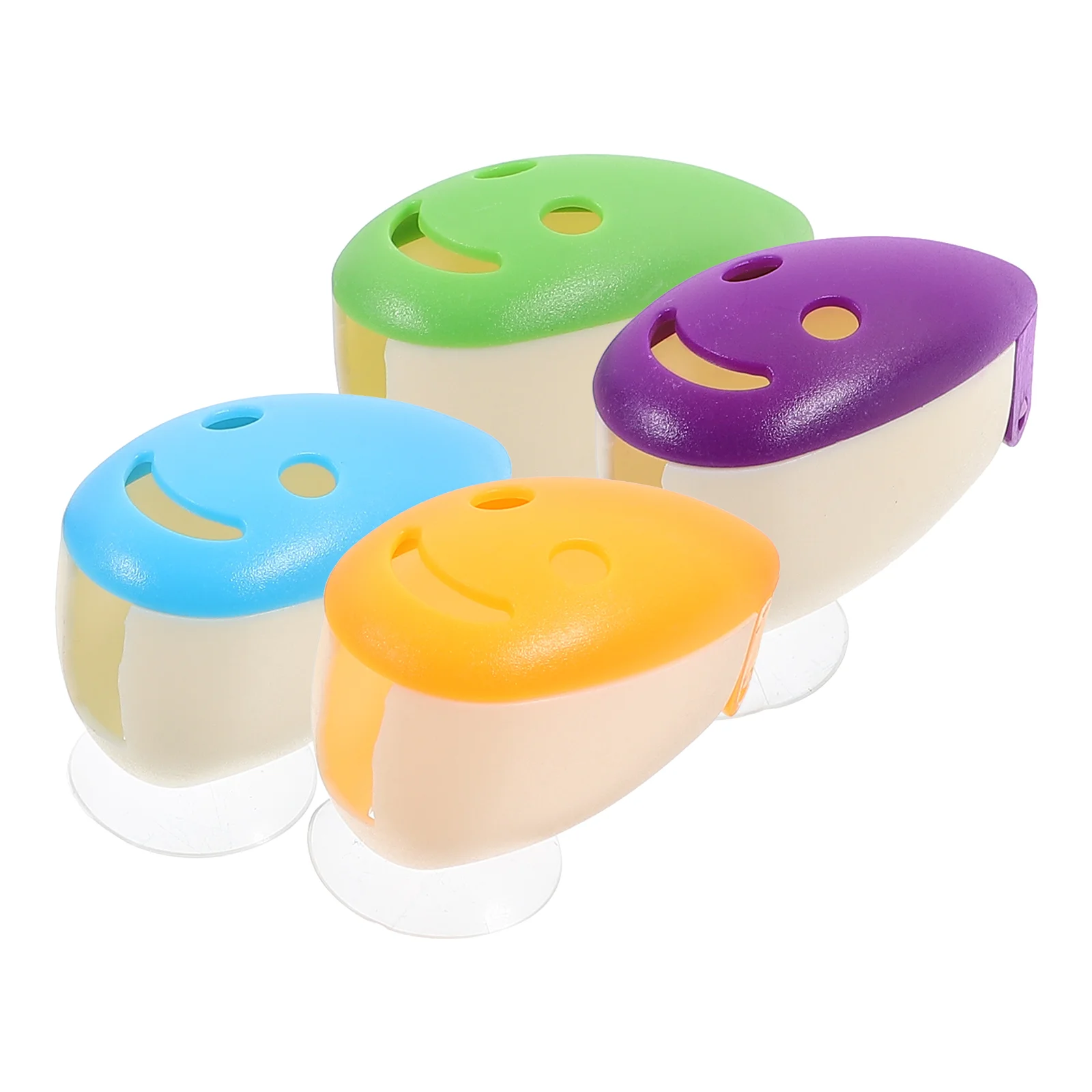 4 Pcs Toothbrush Holder Portable Toothbrush Stand Smile Holders Protective Cover Dental Accessories Toothpaste