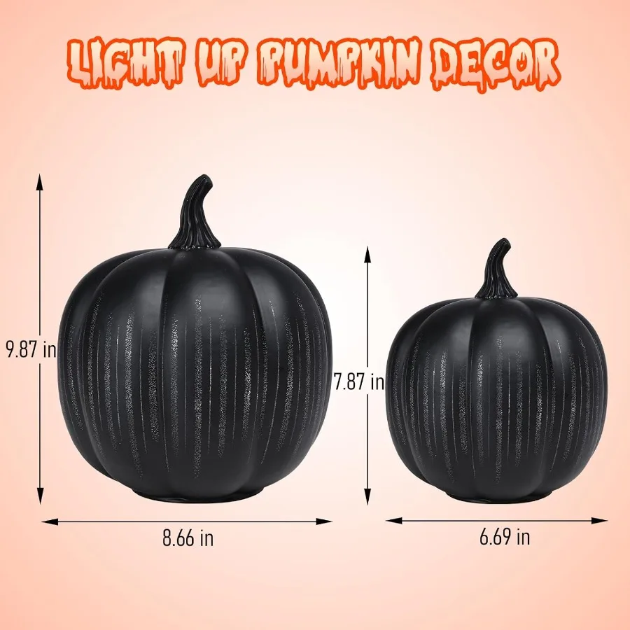 Indoor Halloween Decorations with Illuminated Design for Fall and Thanksgiving Celebrations Stylish Glass Pumpkins with Starry