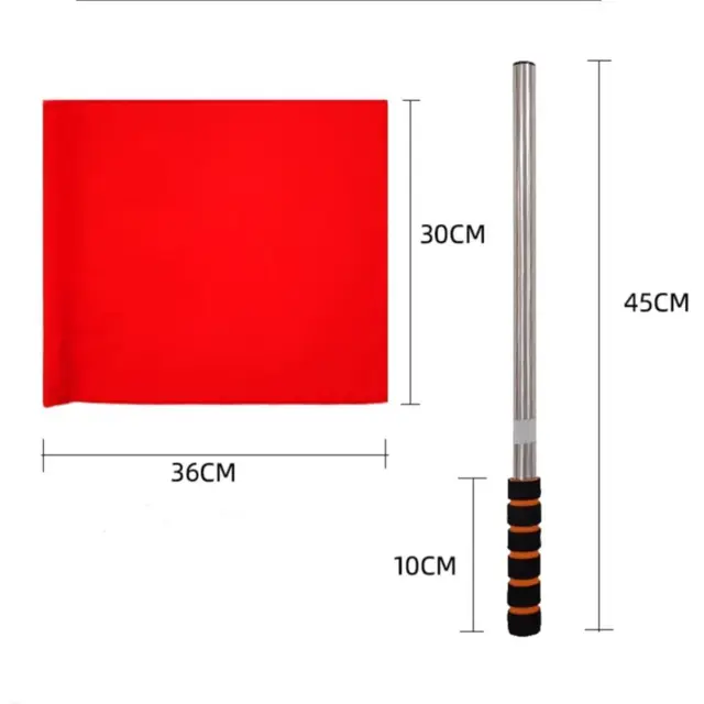 Professional Referee Flag Multi-color Waterproof Linesman Flags with Sponges Handle Issuing Flags Volleyballs Football Supplies 2