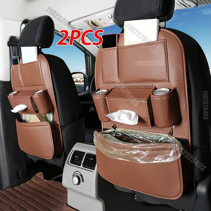 Waterproof PU Leather Car Seat Organizer for Universal Vehicles