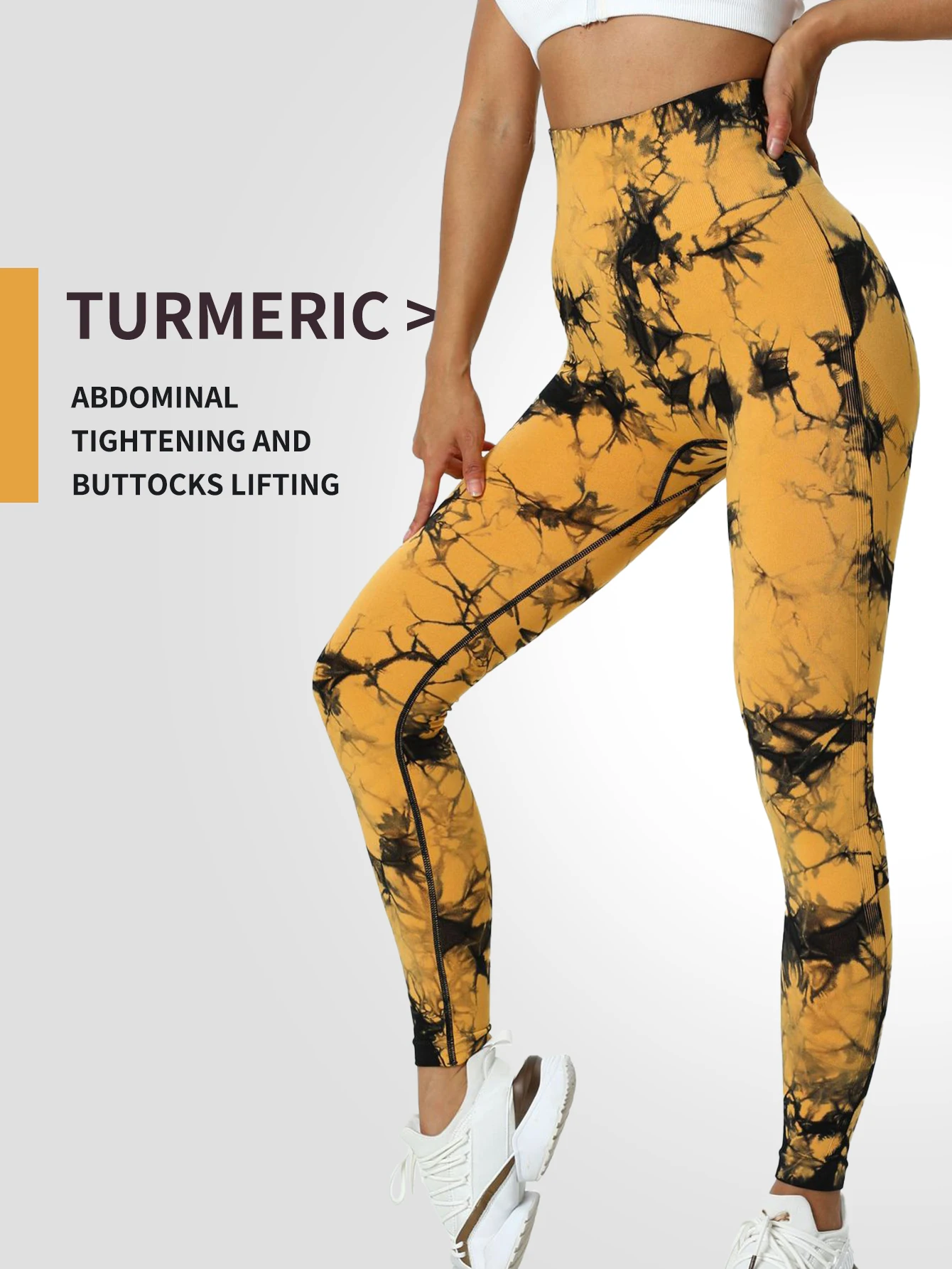 Nuovi pantaloni da yoga Tie Dye Leggings sportivi da donna Vita alta senza cuciture Push Up Collant da donna Leggins da allenamento fitness Abbigliamento da palestra - immagine 5