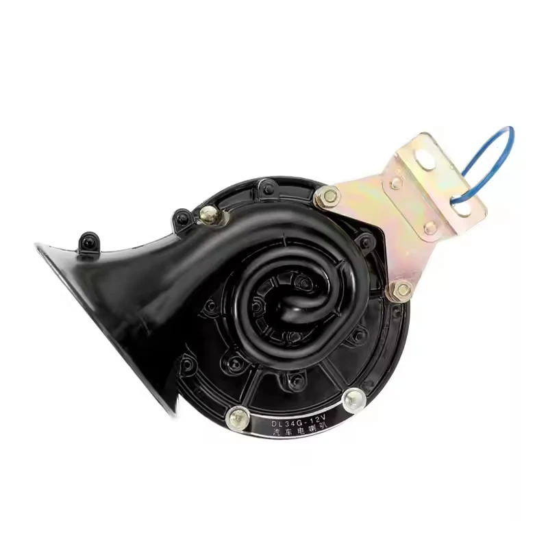 12v Car Horn Electronic Alarm Snail Horn Suitable for Automotive Equipment with Wire Chrome Snail