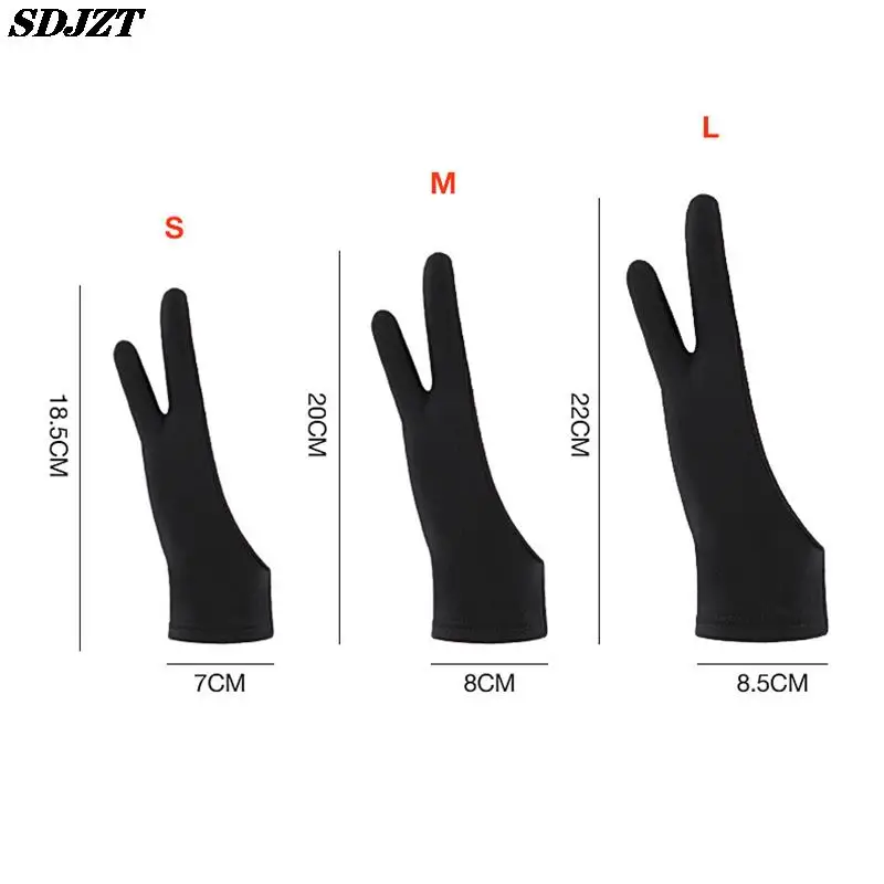 Anti-dokunmatik iki parmak el boyama eldiven Tablet için dijital tahta ekran dokunmatik çizim anti-kirlenme yağlıboya sanat malzemeleri