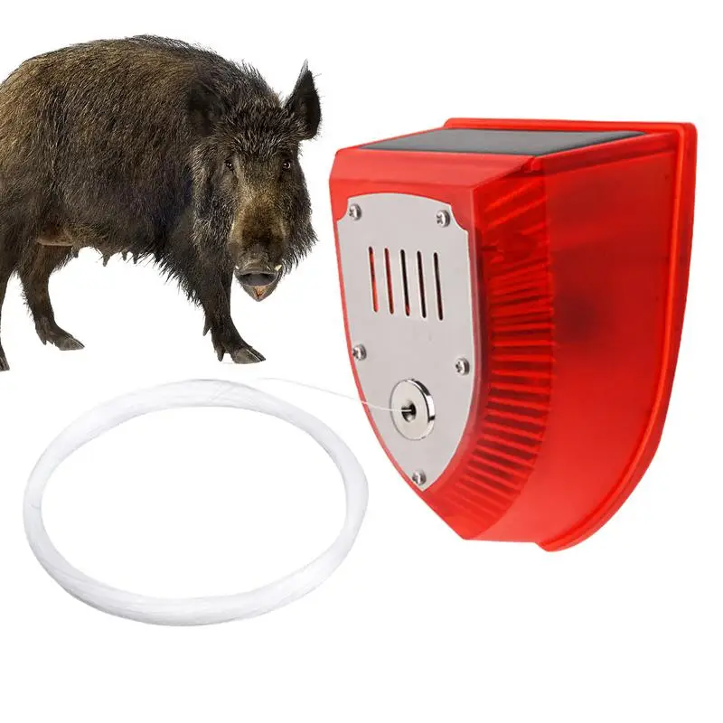 

Solar Outdoor Animal Repeller Solar Magnetic Pull Cord Alarm Effective Up To 328ft For Storehouse Orchard Agricultural Field