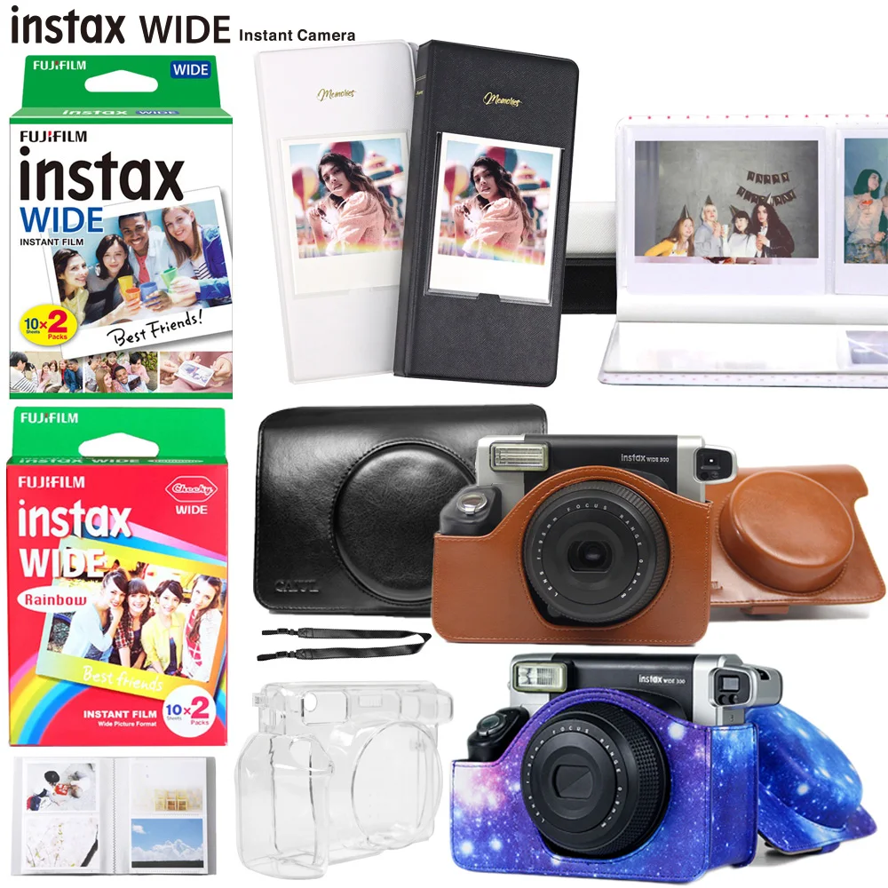 Fujifilm Originale Instax Wide Instant Film Bianco/Arcobaleno/Monocromatico Per Fotocamera Istantanea Fuji 300/200/210/100/500Af