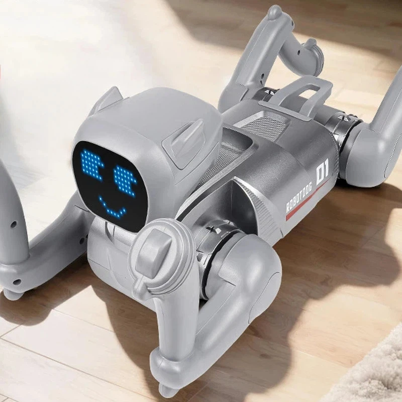 로봇 개 RoboDog D1 음성 제어 APP 원격 제어 프로그래밍 가능한 대화형 전자 장난감 어린이를위한 음성 인식 선물