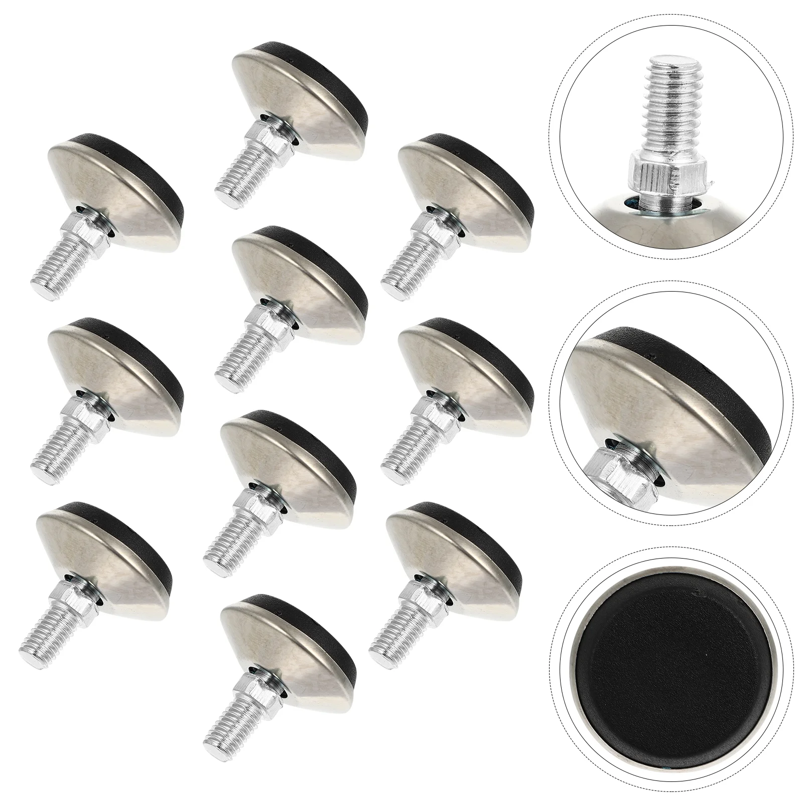 

10 Pcs Height Adjustable Foot Furniture Leg Straightener Desk Legs Chairs Adjustable Leveler Leveling Feet Pp Swivel