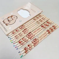 12 pcs Capybara Wooden Colored Pencils Set ketch Drawing Pencils for School Office & Party Gift 1