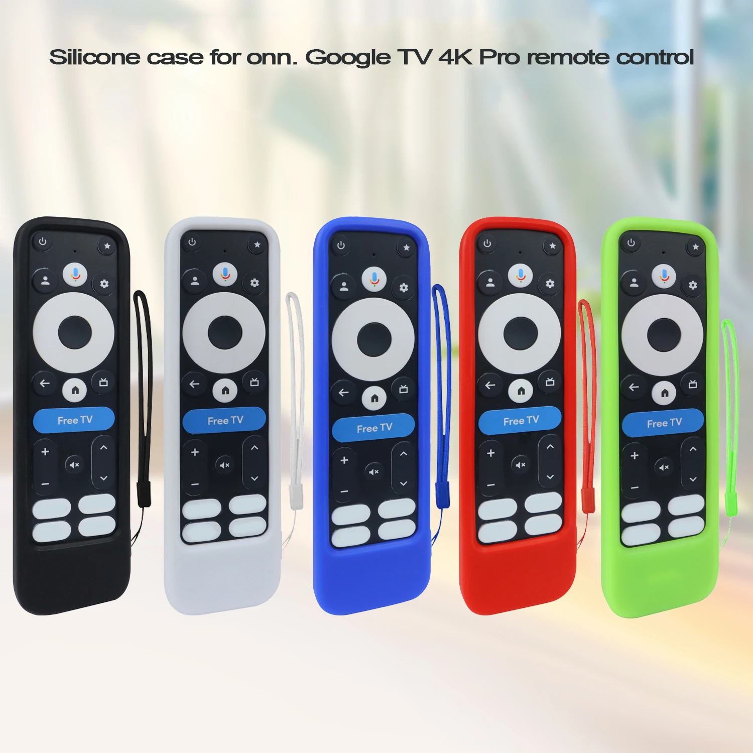 Remote control Case for onn Google TV 4K Pro -2025 Smart TV Silicone Protective Cover Anti-drop Non-slip Soft Remote Case silicone remote case,silicone remote cover,silicone remote sleeve,remote controller cover,silicone case protector
