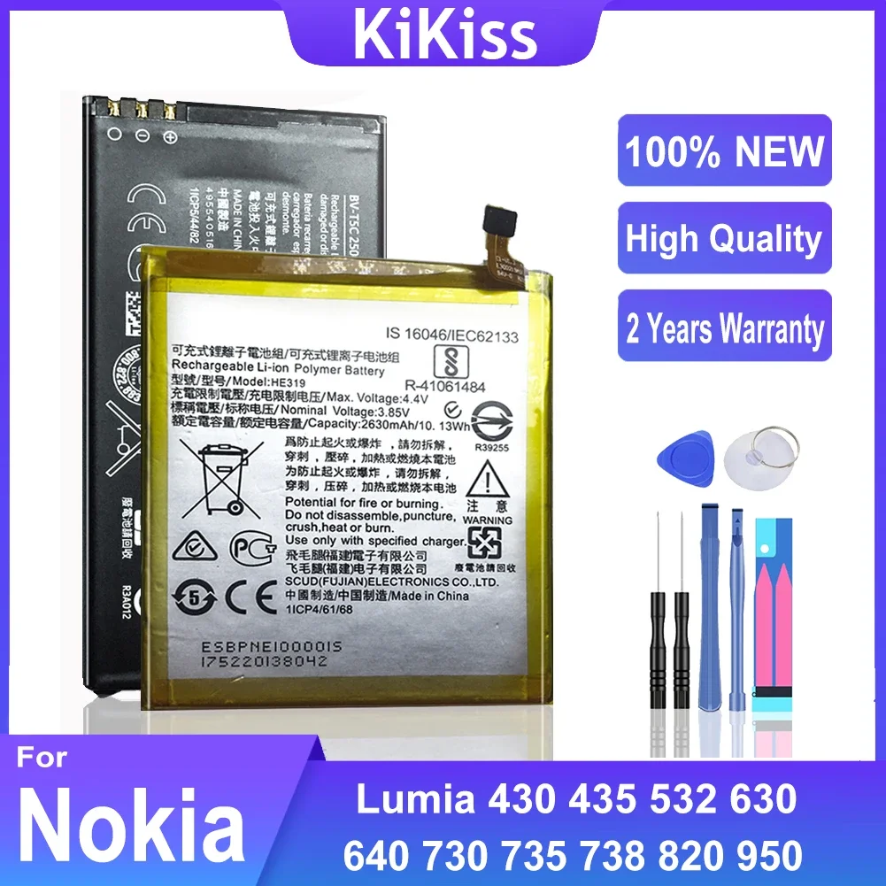Bv-T5C Bv-5J Batteria Per Microsoft Per Nokia Lumia 430 435 532 630 640 730 735 738 820 950 Rm-1109 Rm-1113 Rm-1072 Rm-10731077