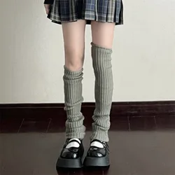 Women's Lengthened Leg Warmers Lolita Cotton Long Socks JK College Style Knitted Warm Socks Over Knee Boot Cuffs 40//50/70CM
