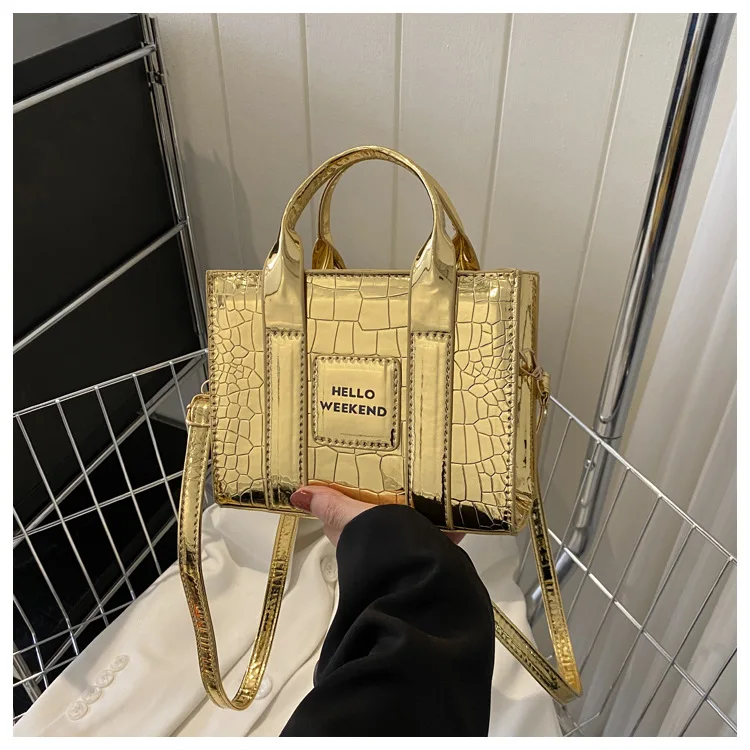Women's Handle Bag With Stone Pattern Fashion Handbag For Ladies_voghion.com