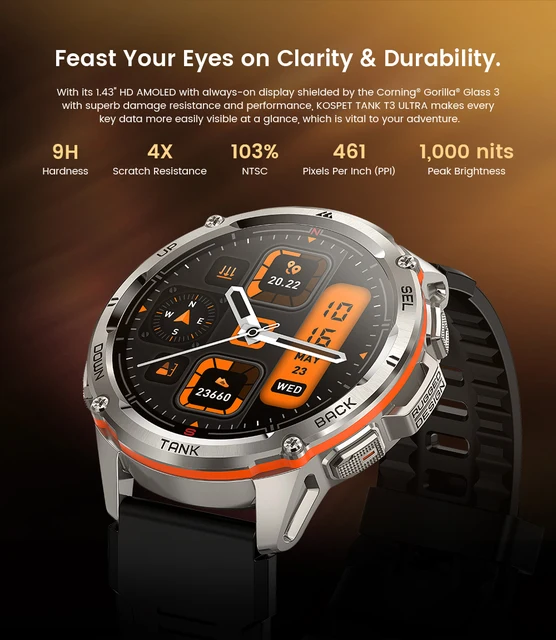 KOSPET T3 Ultra デジタル腕時計