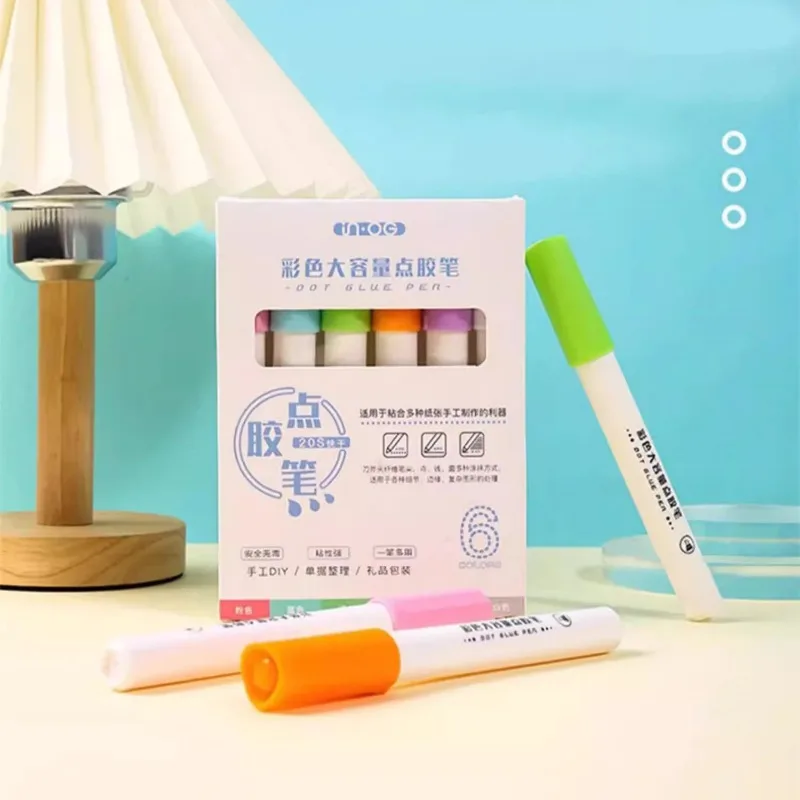 빠른 건조 접착제 스틱 컬러 젤리 솔리드 펜 모양 대용량 어린이 DIY 저널 노트북 도구, 학생 사무실 귀여운 문구