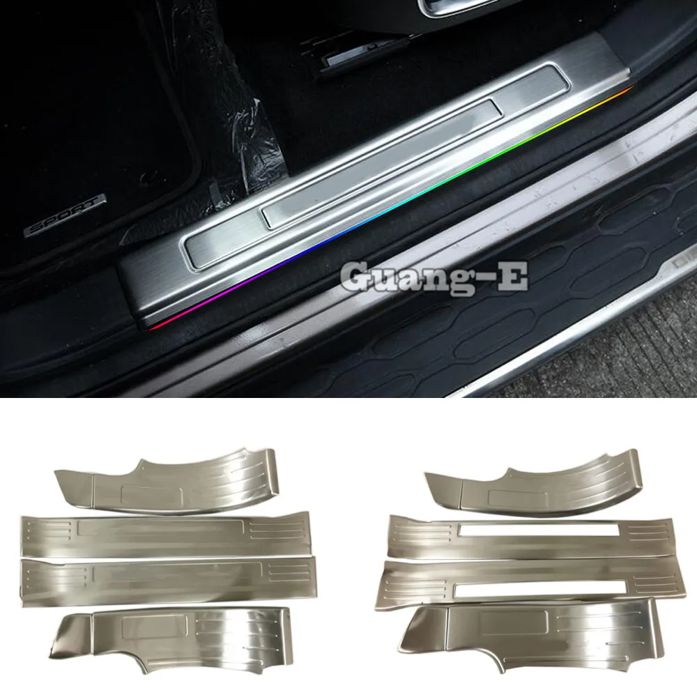 

For Land Rover Discovery Sport 2015 2016 2017 2018 2019 Stainless Steel Pedal Door Sill Scuff Plate Inner Built Threshold 4pcs