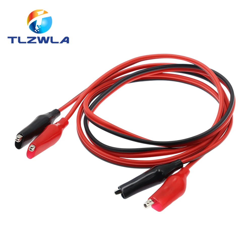 Alligator Clips 1Pcs 1M Electrical Double-ended Crocodile Test Leads Cable Jumper Wire DIY For Multimeter,alligator clips,test clip,test leads,test lead wire,test lead cable,test cable,test cable lead,electrical test wire