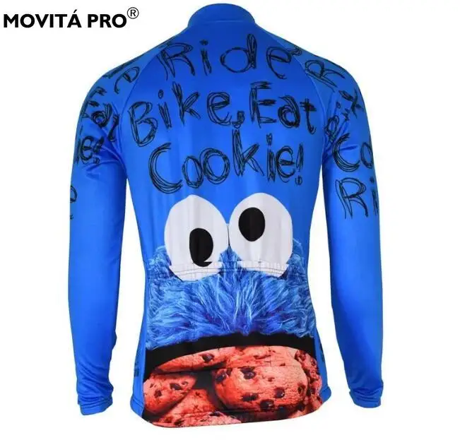 Movita Pro Men Cookie Long Sleeve Cycling Jersey Quick Dry Bike Shirt MTB Riding Bicycle Sportswear Cycling Clothing