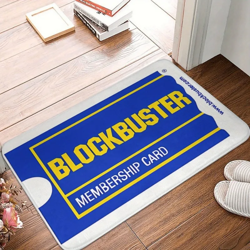 Blockbuster Carpet Lightweight Machine Washable Polyester Membership Card Design Doormat Perfect for Bedroom Kitchen Outdoor 3