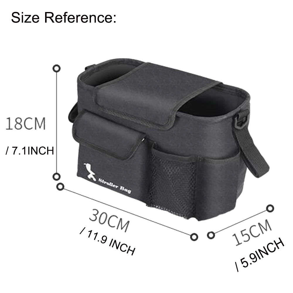 2023 Baby Stroller Organizer Bag, Universal Stroller Organizer with Cup Holder, Stroller Caddy Organizer