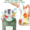 1000ML Glass Water Bottles With Straw, Glass Bottle With Silicone Sleeve And Time Marker, For Gym Home Office 2