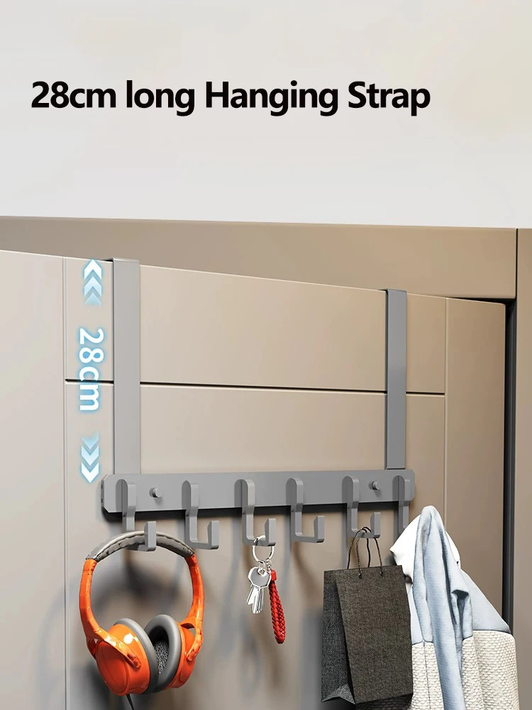 Over Door Hook Hanger Long White Glass Bathroom Door No Drill Hook Hanger Hallway Key Holder Coat Rack For Bags Hang storage hook door hook