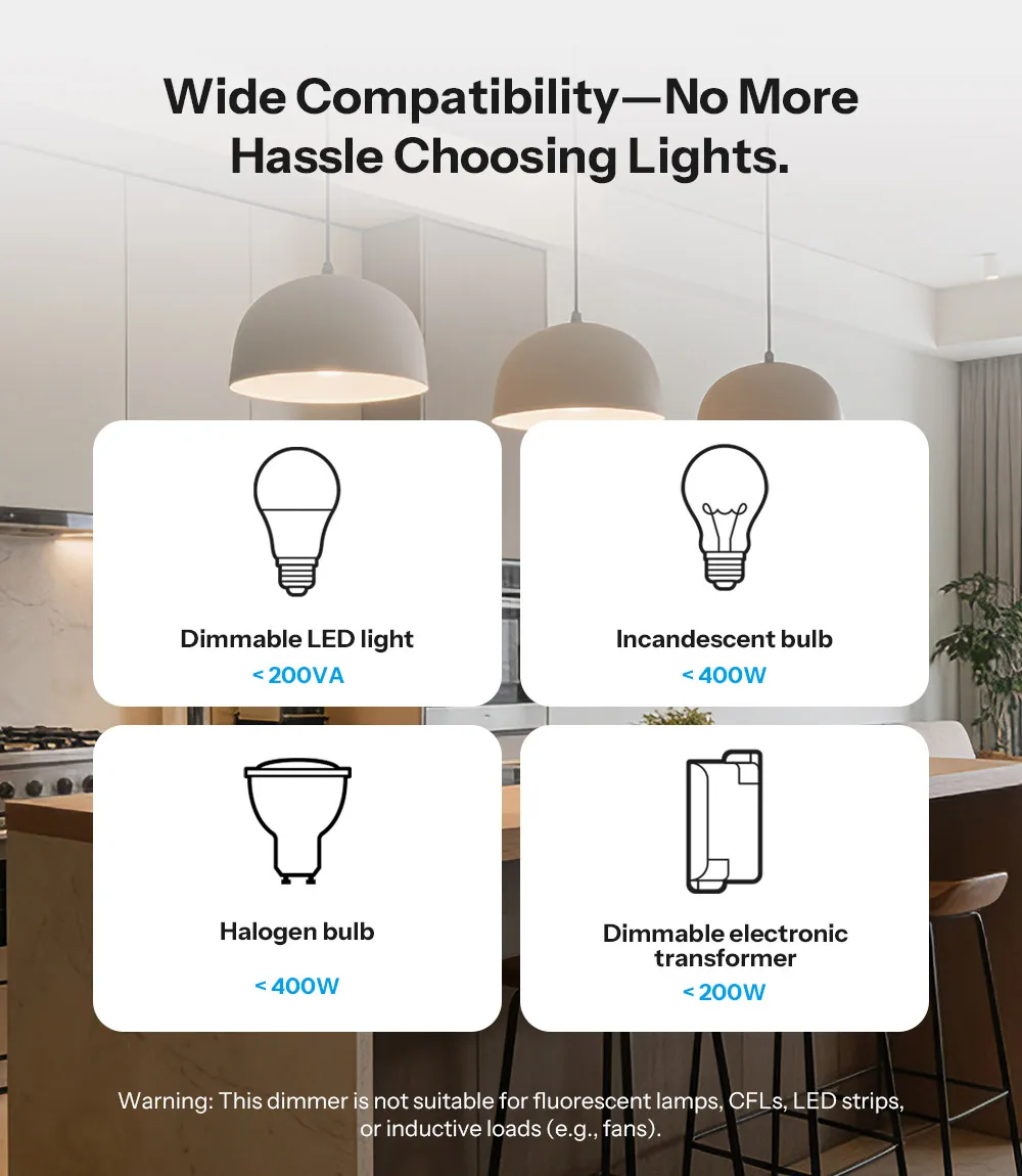 SONOFF MINI-DIM-E Matter Over WiFi Dimmer Wandschalter Fusion Series Orb-DIM Adaptive Smooth Dimming Experience Matter Ecosystem – Detail 6