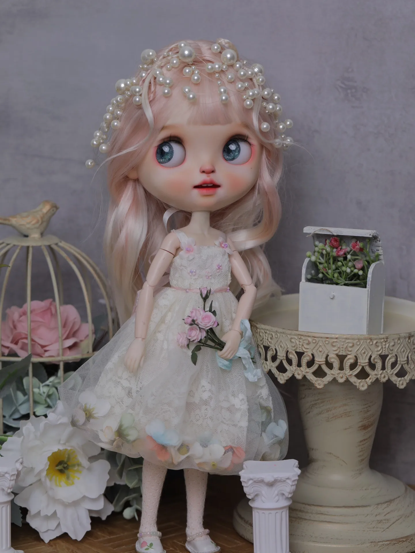 Фото Кукла Dula Одежда Платье Розовая газовая юбка Blythe Qbaby ob24 ob22 Azone Licca ICY jerfish Bjd кукла №4