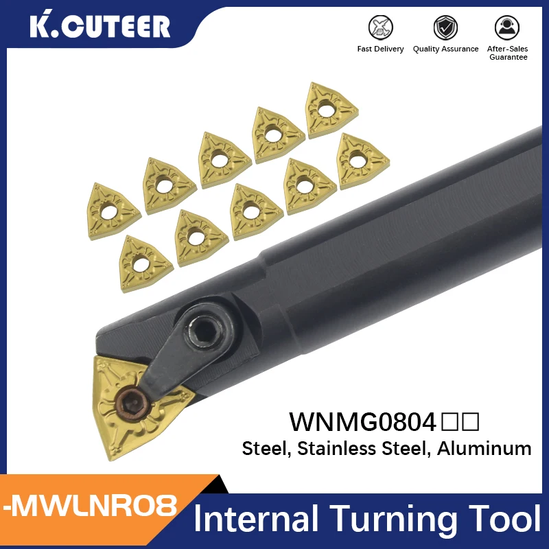 S16Q-MWLNR08 S18R-MWLNR08 S20R-MWLNR08 S32T-MWLNR08 Interne Turning Tool Holder WNMG08 Inserts Draaibank Bar Cnc Snijgereedschap Set