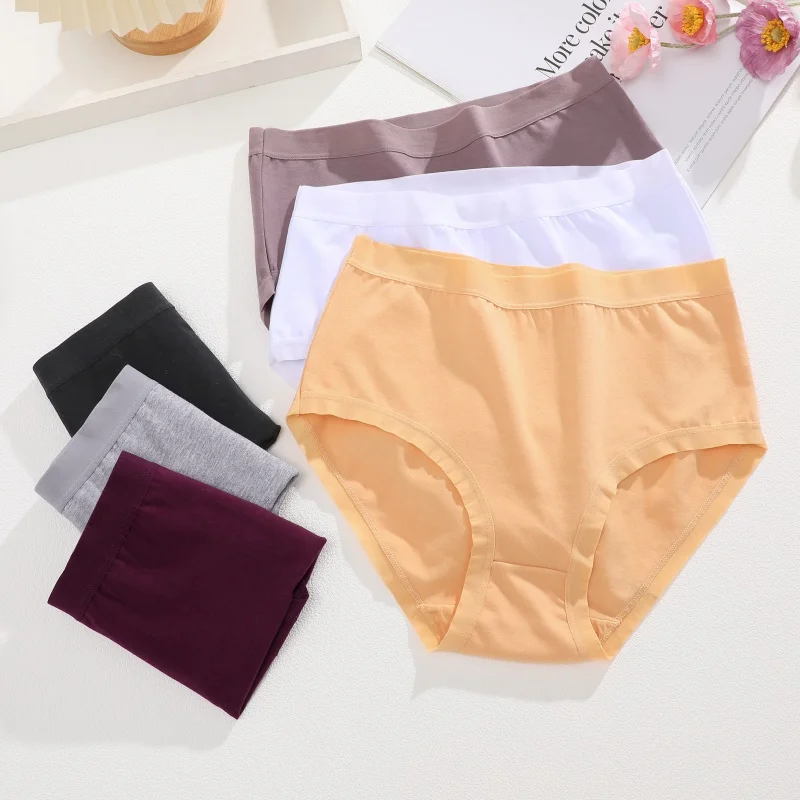Cotton Seamless Panties - High Waist Briefs With Elastic Waistband | Breathable Women Underwear