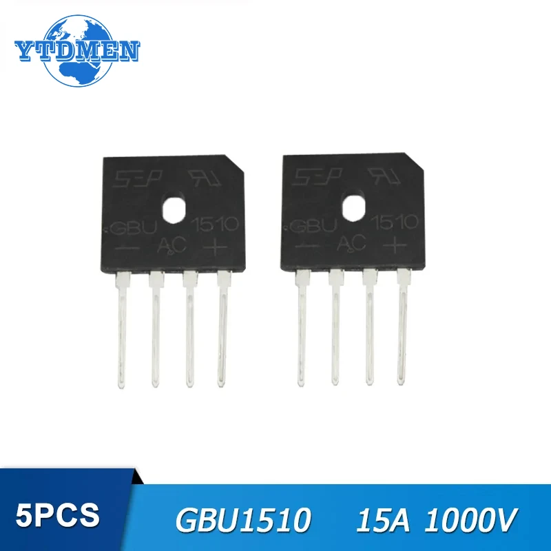 Diode Bridge Rectifier Kit GBJ1510 GBJ2510 GBJ3510 GBU1510 GBU3510 5PCS diode bridge rectifier electrical rectifier diodes rectifier diodes electrical diodes electrical component electronic component