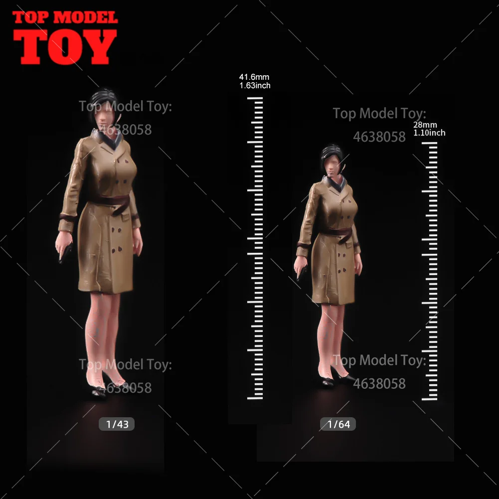 Figurine Fille Pour Diorama Voitures - Échelles 1/18, 1/24, 1/43, 1/64, 1/87, Résine, Neuf